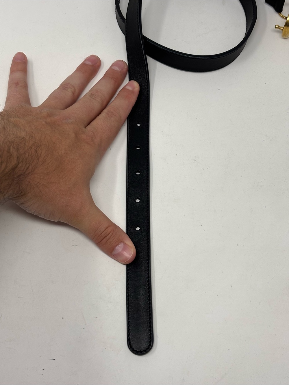Gucci Double G logo leather black belt size 80 - Picture 7 of 10